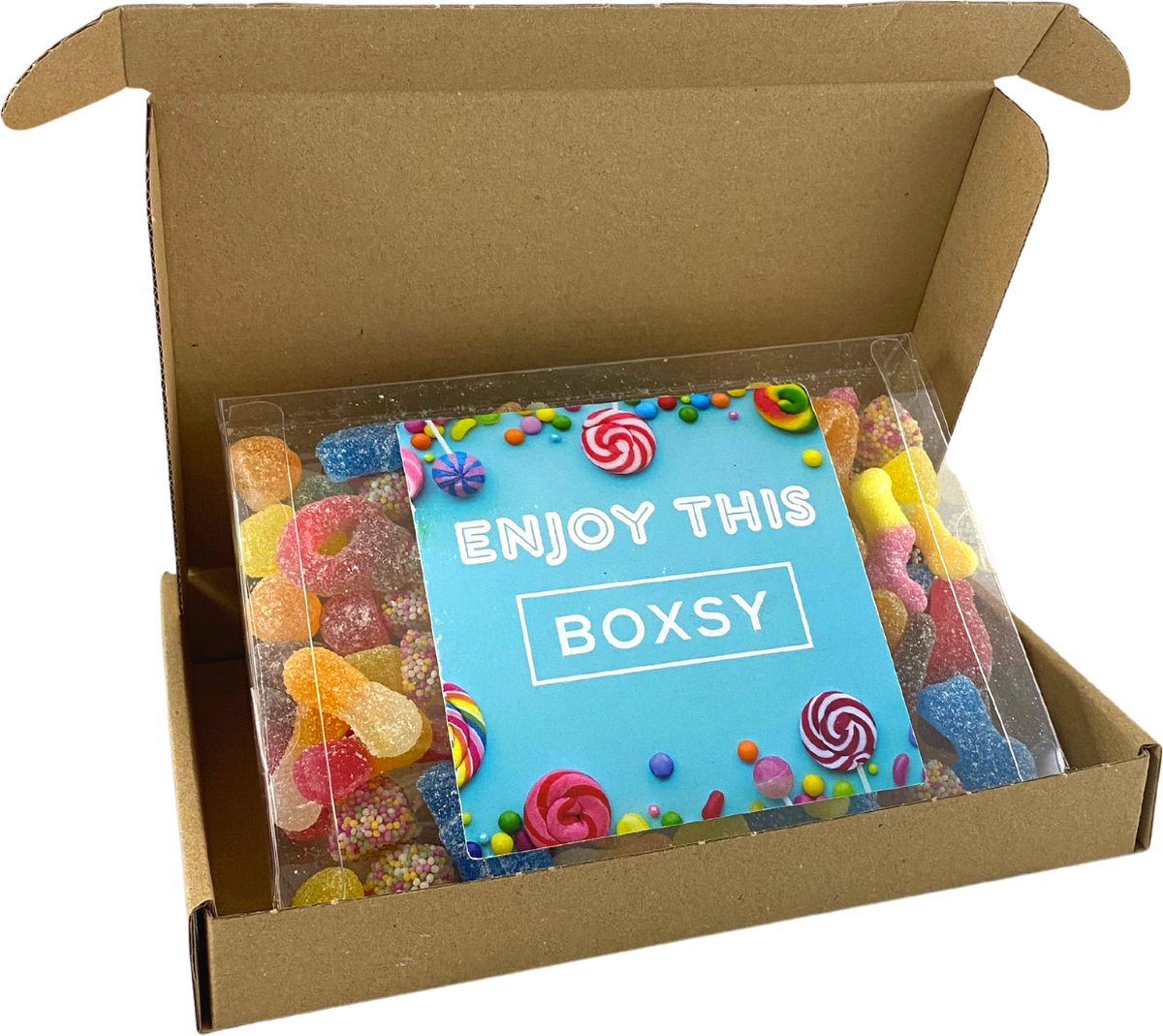 Man-Box Boxsy | Zure Snoepjes Brievenbus Cadeau | Brievenbus Cadeautje | GRATIS KAARTJE MEESTUREN